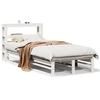 Image de vidaXL Lit en pin massif sans matelas blanc 90x200 cm