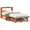 Image de vidaXL Lit en bois massif sans matelas pin brun cireux 100x200