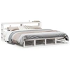 Image de vidaXL Lit en bois massif sans matelas Blanc 200x200 cm pin