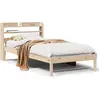 Image de vidaXL Lit en bois massif sans matelas 75x190 cm pin