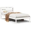 Image de vidaXL Lit en pin massif sans matelas blanc 90x190 cm