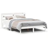 Image de vidaXL Lit en bois massif sans matelas Blanc 140x190 cm pin