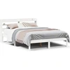 Image de vidaXL Lit en pin massif sans matelas blanc 150x200 cm