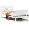 Image de vidaXL Lit en pin massif sans matelas blanc 75x190 cm