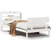 Image de vidaXL Lit en pin massif sans matelas blanc 90x190 cm