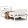 Image de vidaXL Lit en bois massif sans matelas blanc 100x200 cm en pin