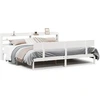 Image de vidaXL Lit en bois massif sans matelas Blanc 180x200 cm pin