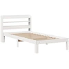 Image de vidaXL Cadre de lit avec tête de lit sans matelas blanc 75x190 cm