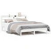 Image de vidaXL Lit en bois massif sans matelas blanc 160x200 pin