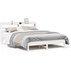Image de vidaXL Lit en pin massif sans matelas blanc 150x200 cm