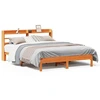Image de vidaXL Lit en bois massif sans matelas pin brun cireux 150x200 cm
