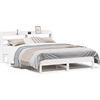 Image de vidaXL Lit en pin massif sans matelas blanc 140x200 cm