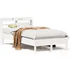 Image de vidaXL Lit en pin massif sans matelas blanc 90x200 cm