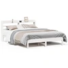 Image de vidaXL Lit en bois massif sans matelas Blanc 140x190 cm pin
