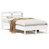Image de vidaXL Lit en pin massif sans matelas blanc 75x190 cm