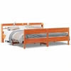 Image de vidaXL Lit en bois massif sans matelas pin brun cireux 200x200