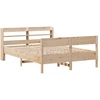 Image de vidaXL Lit en pin massif sans matelas 150x200 cm