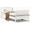 Image de vidaXL Lit en bois massif sans matelas blanc 100x200 cm en pin