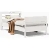 Image de vidaXL Lit en pin massif sans matelas blanc 90x200 cm