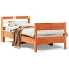 Image de vidaXL Lit en bois massif sans matelas pin brun cireux 75x190 cm