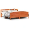 Image de vidaXL Lit en bois massif, sans matelas, en pin brun cireux 180x200