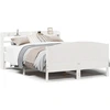 Image de vidaXL Lit en pin massif sans matelas blanc 150x200 cm