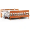 Image de vidaXL Lit en bois massif sans matelas pin brun cireux 200x200