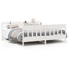 Image de vidaXL Lit en bois massif sans matelas Blanc 180x200 cm pin