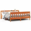 Image de vidaXL Lit en bois massif, sans matelas, en pin brun cireux 180x200