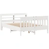 Image de vidaXL Lit en pin massif sans matelas blanc 150x200 cm