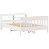 Image de vidaXL Lit en pin massif sans matelas blanc 140x200 cm