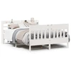 Image de vidaXL Lit en bois massif sans matelas Blanc 120x200 cm pin