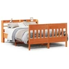 Image de vidaXL Lit en bois massif sans matelas pin brun cireux 135x190 cm