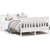 Image de vidaXL Lit en pin massif sans matelas blanc 120x190 cm