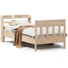Image de vidaXL Lit en bois massif sans matelas 90x190 cm pin