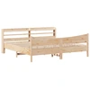 Image de vidaXL Lit en bois massif avec tête de lit 200x200 cm pin