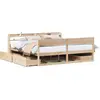 Image de vidaXL Lit en bois massif sans matelas 200x200 cm pin