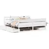 Image de vidaXL Lit en bois massif sans matelas Blanc 180x200 cm pin