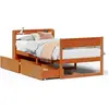 Image de vidaXL Lit en bois massif sans matelas pin brun cireux 100x200