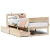 Image de vidaXL Lit en bois massif sans matelas 90x190 cm pin
