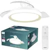 Image de Philips   Ventilateur De Plafond À Pales Rétractables   Lumière Led Réglable 3000k À 6500k   Débit D'Air 170 M3/min   Moteur Silencieux