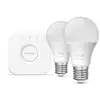 Image de Kit de démarrage Philips Hue White and Color Ambiance Essential 2 ampoules E27 et Bridge Multicolore Blanc - Neuf