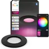Image de Philips Hue White and Color ambiance - Luminaire encastré fin 90 mm, Bluetooth/Zigbee, Noir, LED, Polycarbonate (PC), Plusieurs options, 1000 K