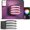 Image de Philips Hue White and Color ambiance Applique d'extérieur Lucca, Bluetooth/Zigbee, Anthracite, Aluminium, E27, Plus, 8,1 W