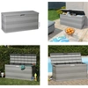 Image de vidaXL Coffre de jardin Gris 117×45×56 cm - Coffre de rangement - Coffre de rangement - Coffre pour coussins de jardin