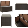 Image de vidaXL Coffre de jardin Poly rotin 100x50x50 cm Marron - Coffre de rangement extérieur - Coffres de rangement extérieur - Caisses de rangement