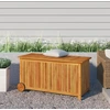 Image de vidaXL Coffre de jardin avec roulettes 113x50x58 cm bois massif acacia - Coffre de jardin - Coffres de jardin - Outdoor Truhe - Garten Aufbewahrungsbox