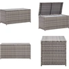 Image de vidaXL Coffre de jardin Poly rotin 100x50x50 cm Gris - Coffre de rangement extérieur - Coffres de rangement extérieur - Caisses de rangement
