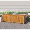 Image de vidaXL Coffre de jardin avec roulettes 150x50x58 cm bois massif acacia - Coffre de jardin - Coffres de jardin - Outdoor Truhe - Garten Aufbewahrungsbox