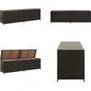 Image de vidaXL Boîte de jardin Poly rotin 200x50x60 cm Marron - Boîte de rangement de jardin - Boîtes de rangement de jardin - Boîtes de rangement de jardin